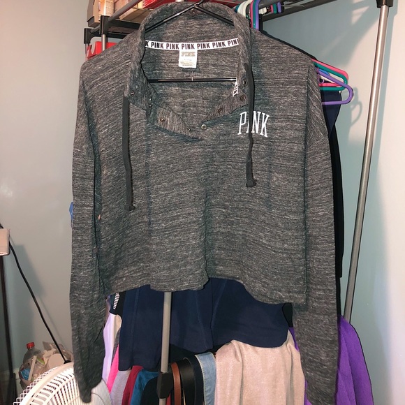 PINK• Crop Top Sweater - Picture 1 of 3